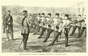 The Sandhurst Cadets at Bayonet Exercise, Shorten Arms! by English School