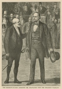 The Serjeant-at-Arms Arresting Mr. Bradlaugh upon the Speaker