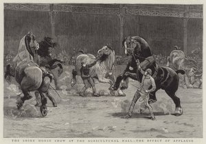 The Shire Horse Show at the Agricultural Hall, the Effect of Applause by English School