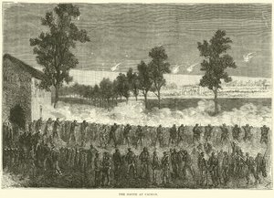 The Sortie at Cachan, October 1870 by English School