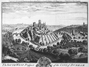 The South-West Prospect of the City of Durham, circa 1600