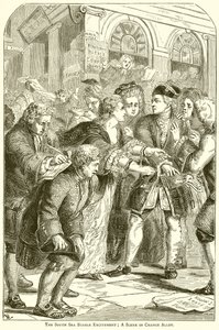 The South Sea Bubble Excitement; A Scene in Change Alley by English School