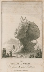 The Sphinx of Cairo, the famous Egyptian emblem by English School