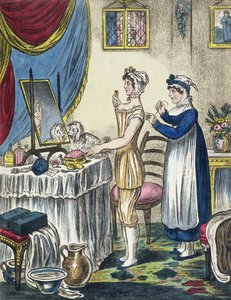 The Stays, plate 1 from The Progress of the Toilet, c.1810