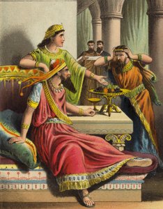The Story of Queen Esther: Esther Accuses Haman by English School