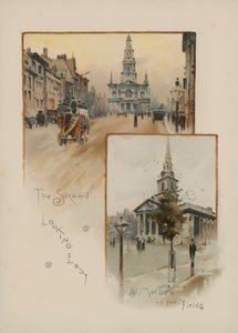 The Strand Looking East, St Martin in the Fields by English School
