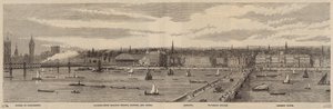 The Thames Embankment on the north side of the Thames from the Palace of Westminster to Blackfriars Bridge