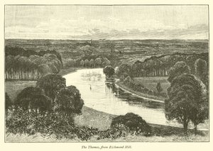 The Thames, from Richmond Hill by English School