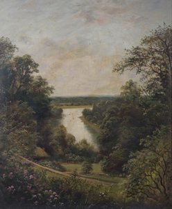 The Thames from the Terrace Gardens, Richmond, Surrey by English School