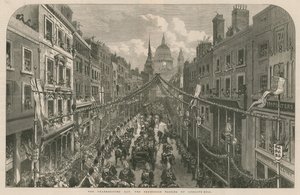 The Thanksgiving Day: The Procession Passing Up Ludgate Hill