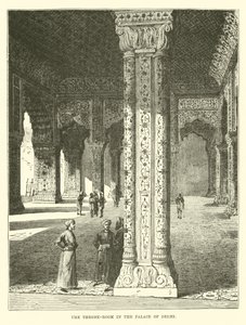The Throne Room in the Palace of Delhi by English School
