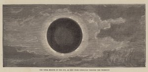 The Total Eclipse of the Sun, as seen from Gibraltar through the Telescope by English School