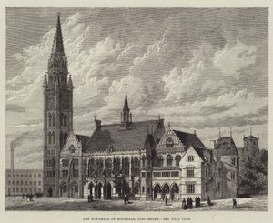 The Townhall of Rochdale, Lancashire by English School