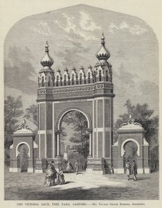 The Victoria Arch, Peel Park, Salford by English School