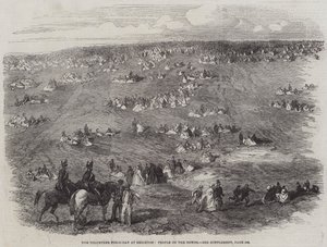 The Volunteer Field-Day at Brighton, People on the Downs
