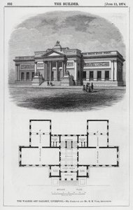The Walker Art Gallery, Liverpool (engraving) by English School