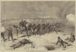 The War, the Prussian Guards in the Battle of Sedan by English School
