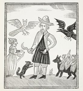 The Witch of the Woodlands, illustration from Chap-books of the Eighteenth Century by John Ashton, pub. 1882 by English School