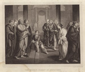 The Woman Taken in Adultery by English School