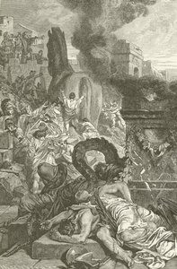 The Wonderful Horse of Troy by English School