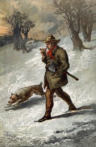 The Woodman and His Dog by English School