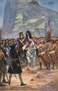 The acquisition of Gibraltar by the British, 1704 by English School