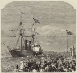The arrival of Garibaldi at Southampton by English School