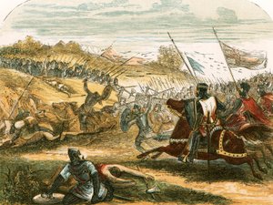 The Battle of Hastings by English School