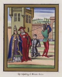 The beheading of Sir Silvester Budes by English School