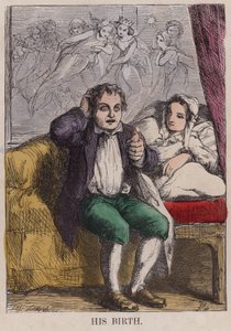 The Birth of Tom Thumb by English School