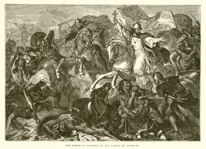 The Bishop of Ratisbon at the Battle of Augsburg by English School