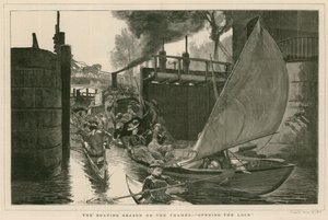 The Boating Season on the Thames - Opening the Lock