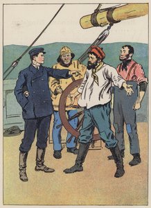 The Boy Captain Keeps the Sailors in Order