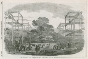 The building in Hyde Park, London, for the Great Exhibition of 1851 by English School