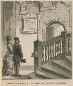 The Burial Place of William Caxton by English School