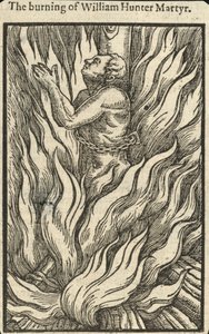 The Burning of William Hunter, Martyr by English School