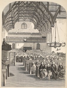 The chapel at Brixton, illustration from The Criminal Prisons of London and Scenes from Prison Life by Henry Mayhew and John Binny, pub. 1862 by English School
