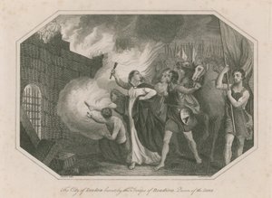 The City of London Burnt by the Troops of Boadicea, Queen of the Iceni by English School