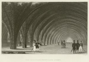 The Cloisters at Fountains Abbey by English School