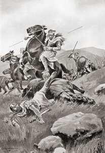 The Death of Masistius Whilst Leading a Cavalry Attack Against the Greek Forces, from Hutchinson