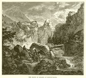 The Death of Roland at Roncesvalles by English School