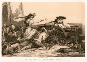 The Defence of Saragossa by English School
