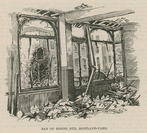 The Dynamite Outrage in Westminster; Bar of the Rising Sun by English School