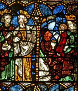 The east window depicting the Adoration of the Magi by English School