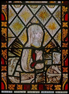 The east window depicting the Virgin Mary