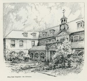 The Entrance of Grey Coat Hospital by English School