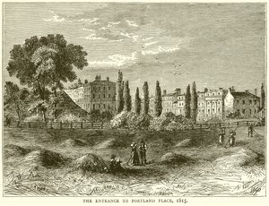 The Entrance to Portland Place, 1815 by English School
