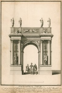 The Entry of the Champion, Attended by the Lord High Constable and the Earl Marshal, Through the Triumphal Arch by English School