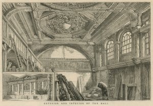The Exterior and Interior of Carpenters Hall by English School