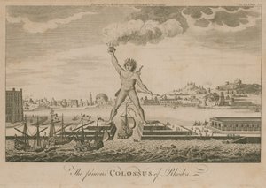 The famous Colossus of Rhodes by English School